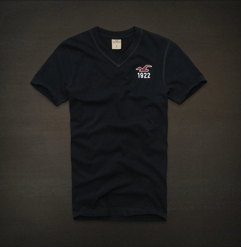 Hollister Hombres cuello en V Corto Remera HCO3959